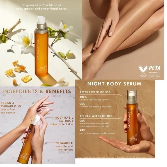 BIRTHDAY SALE! Moroccanoil Night Body Serum Set - Blue and White - Picture 3 of 14